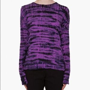 Proenza Schouler Purple Tie-Dye Long Sleeve Tee